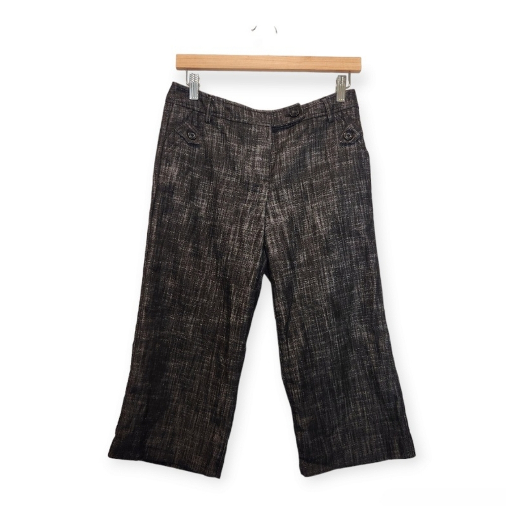 Sandro Heather Black‎ and Gray Cropped Pants Size 6P - Picture 2 of 12
